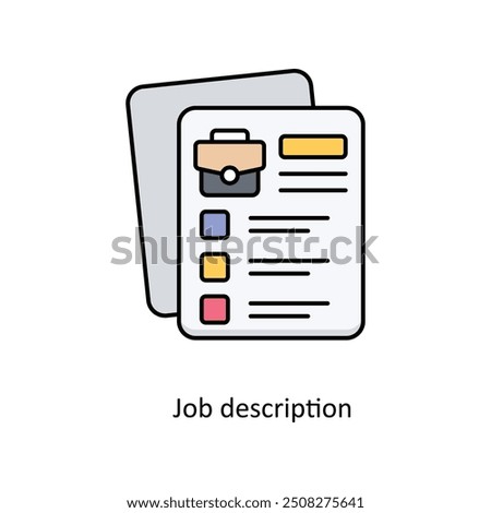 Job description  vector filled outline Icon Design illustration. Graphic Design Symbol on White background EPS 10 File