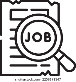 Job description vector icon, hiring illustration, job form, candidate paper, EPS