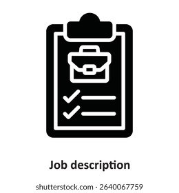 Job description Vector Icon which can easily modify or edit