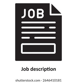 Descripción del trabajo Vector Icono que puede modificar o editar fácilmente
