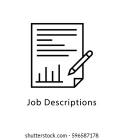 Job Description Vector Line Icon