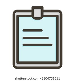 Descripción del trabajo Vector Línea gruesa Colores rellenos Icono Diseño
