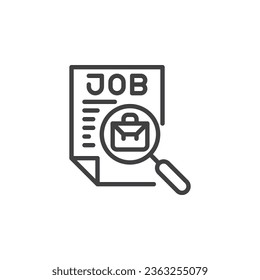 Job descriptions line icon. linear style sign for mobile concept and web design. Job Description outline vector icon. Symbol, logo illustration. Vector graphics