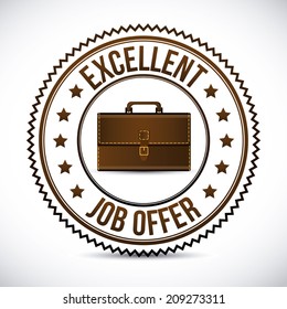 Job design over white background, vector illustration