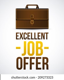 Job design over white background, vector illustration