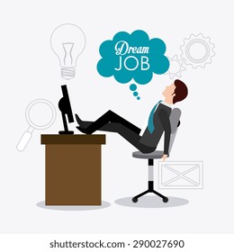 Job digital design, vector illustration eps 10