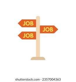 Job direction pillar icon flat vector. Online search. Career people isolated