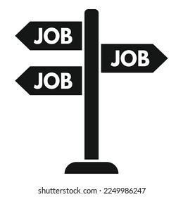 Job direction pillar icon simple vector. Online search. Career people