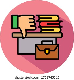Icono de insatisfacción laboral Ilustración vectorial isométrica