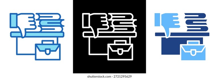 Icono de insatisfacción laboral Ilustración vectorial triplestyle