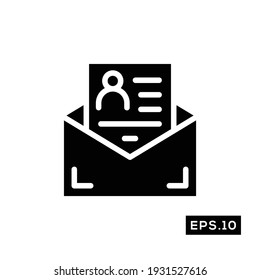 Job Document Icon. Find Job Icon Vector Illustration Template For Web and Mobile