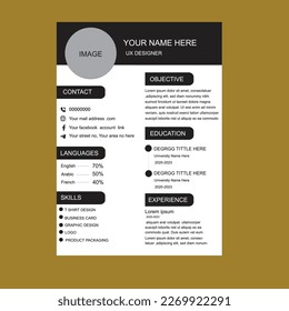 job document simple resume design