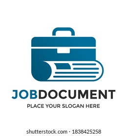 Job document vector logo template. This design use sheet and office symbol. Suitable for business.