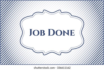 Job Done banner or poster