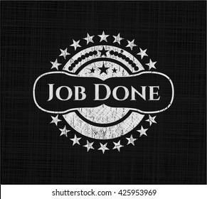Job Done chalkboard emblem