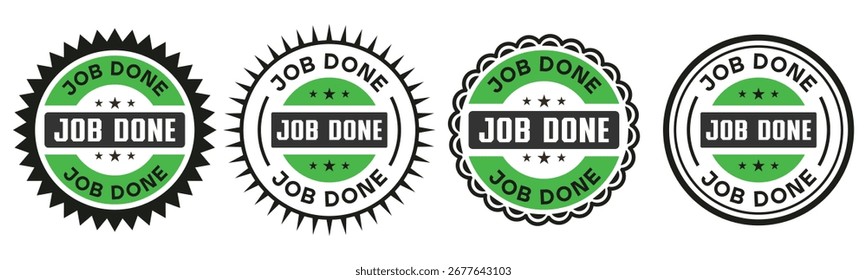 Job Done Completed Task Badge Label Stamp Design