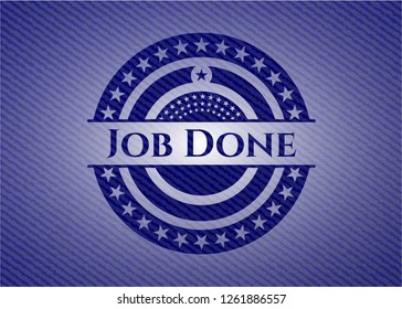 Job Done with denim texture