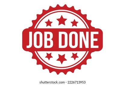 Job Done Rubber Stamp Seal Vector