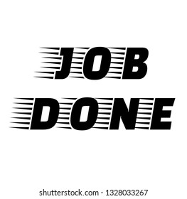 Job Done stamp on white background