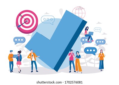 Job done. Vector illustration for web banner, infographics, mobile. 