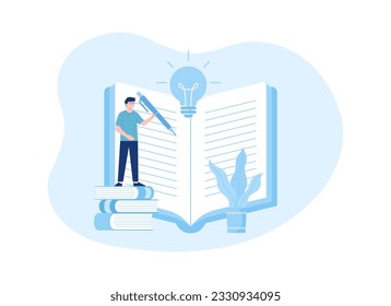 Job down ideas trending concept flat illustration
