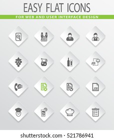 Job easy flat web icons for user interface design