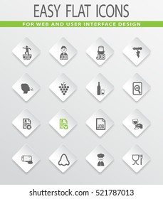 Job easy flat web icons for user interface design