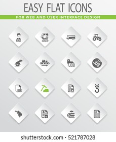 Job easy flat web icons for user interface design