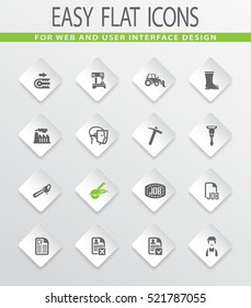 Job easy flat web icons for user interface design