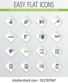 Job easy flat web icons for user interface design