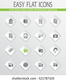 Job easy flat web icons for user interface design