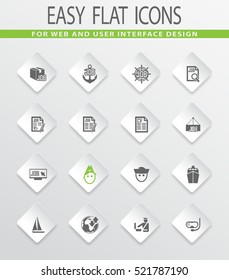 Job easy flat web icons for user interface design
