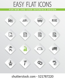 Job easy flat web icons for user interface design