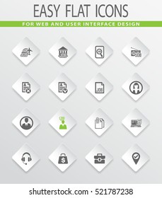 Job easy flat web icons for user interface design