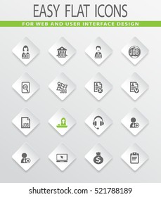 Job easy flat web icons for user interface design