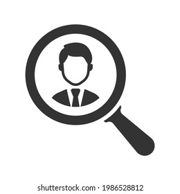 job, employee, man, women search icon