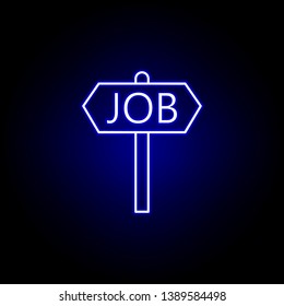 Job, employment icon. Elements of Human resources illustration in neon style icon. Signs and symbols can be used for web, logo, mobile app, UI, UX on white background