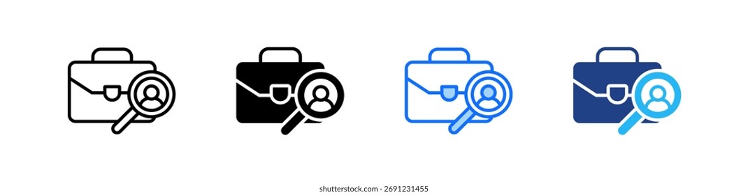 Conjunto de iconos de evaluación de trabajos Colección de estilos múltiples