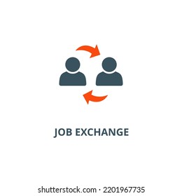 Job exchange icon vector illustration concept isolated on white background used for web and mobile