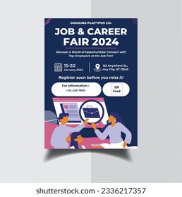 Job Fair Business flyer templet design vector file