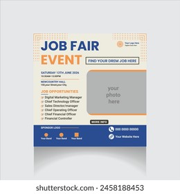 job fair event social media post
