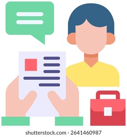Job Fair Icon Flat Vector Illustration