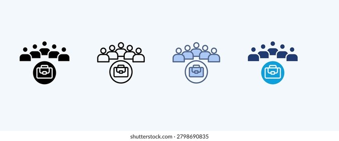 Job Fair Multiple Icon Illustration Vector