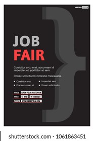 Job Fair Poster Template With Time Date Venue And Ticket Purchase Details