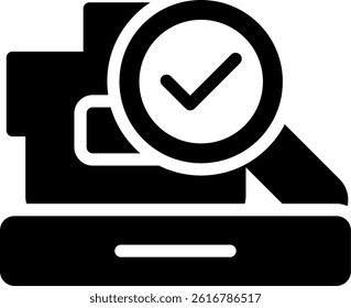 Job Fair Schedule Glyph Vector Icon Design
