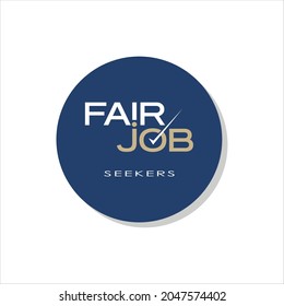 Job Fair Sticker Emblem Text Banner Graphic Design Ideas for Recruitment 