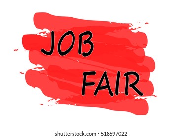 job fair vector card