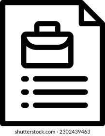 job file Vector illustration on a transparent background.Premium quality symbols.Thin line vector icon for concept and graphic design.