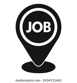 Job find location icon simple vector. Looking seek now. Candidate career