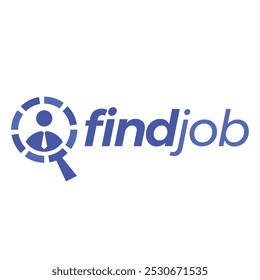 job finder flat minimalist logo design